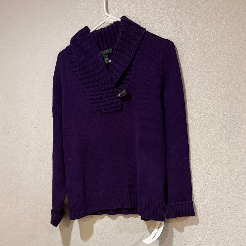 Polo Ralph Lauren Deep Purple Cowl Neck Sweater
